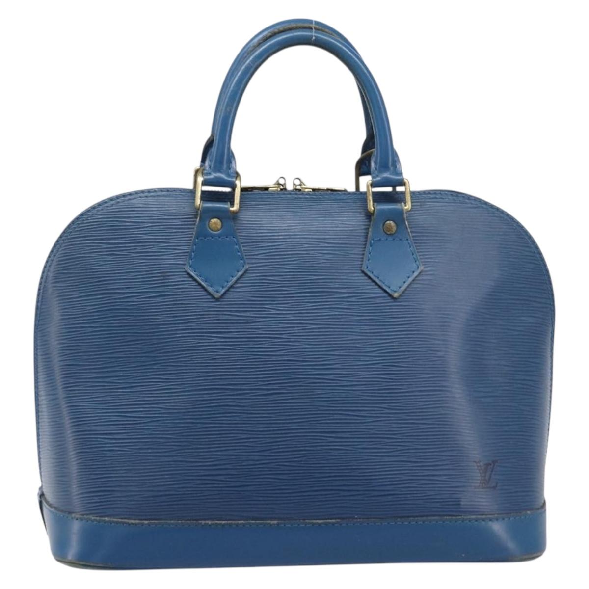LOUIS VUITTON Epi Alma Hand Bag Toledo Blue M52145 LV Auth 197025