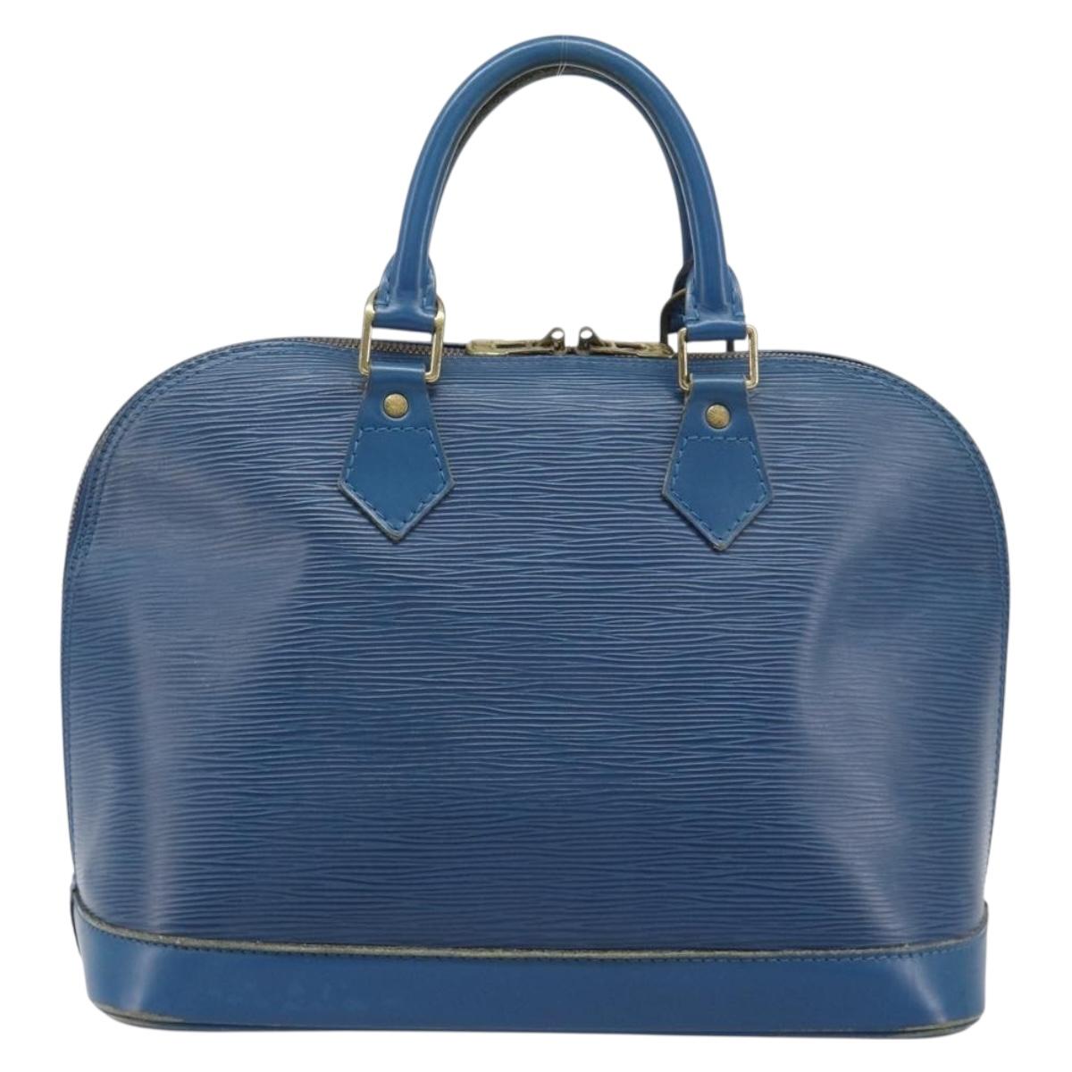 LOUIS VUITTON Epi Alma Hand Bag Toledo Blue M52145 LV Auth 197025