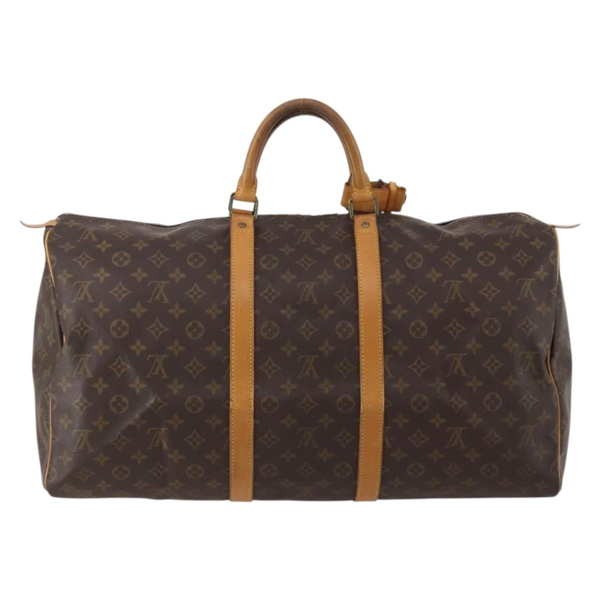 LOUIS VUITTON Monogram Keepall 55 Boston Bag M41424 LV Auth 197026