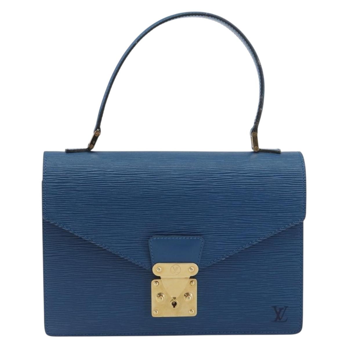 LOUIS VUITTON Epi Concorde Hand Bag Blue M52135 LV Auth 197029A