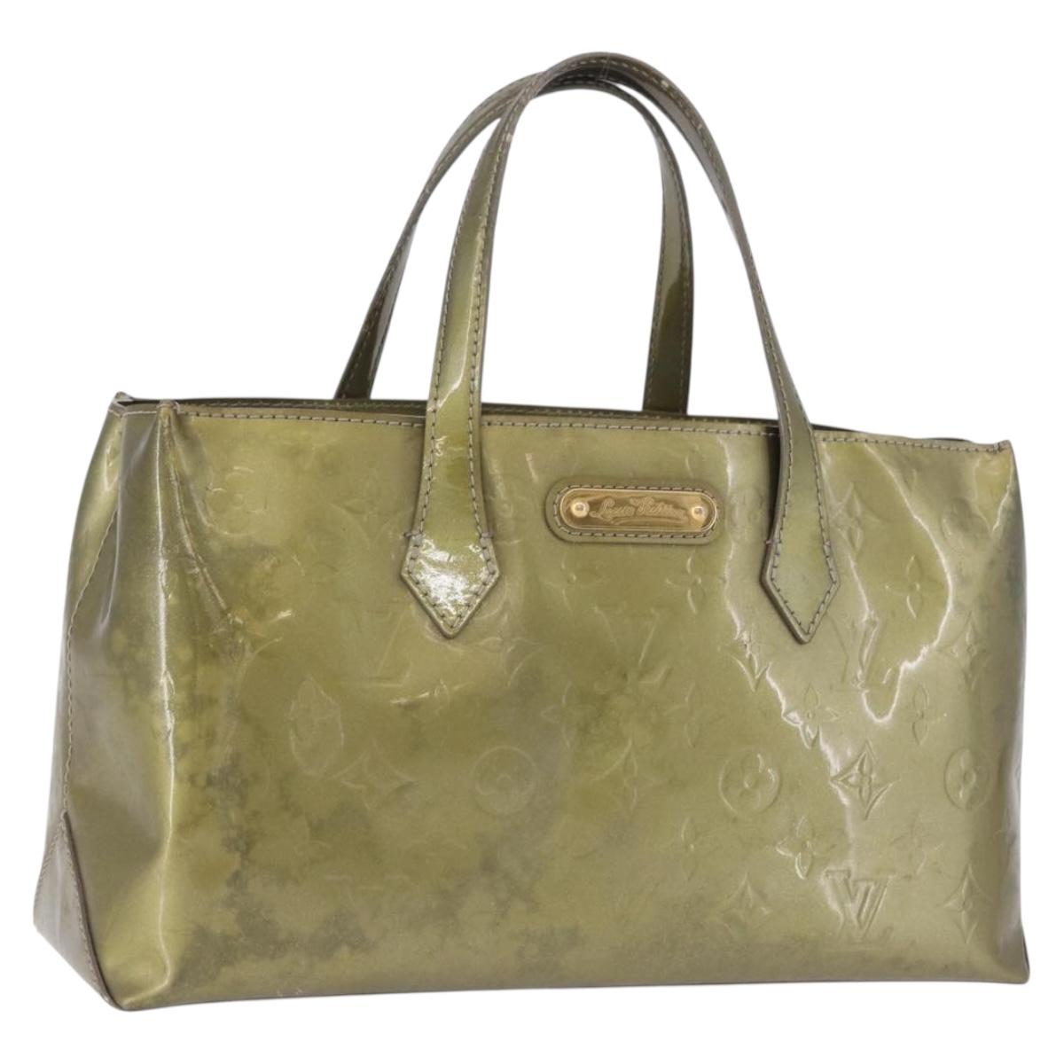 LOUIS VUITTON Monogram Vernis Wilshire PM Bag Gris Art Deco M91627 Auth 197033