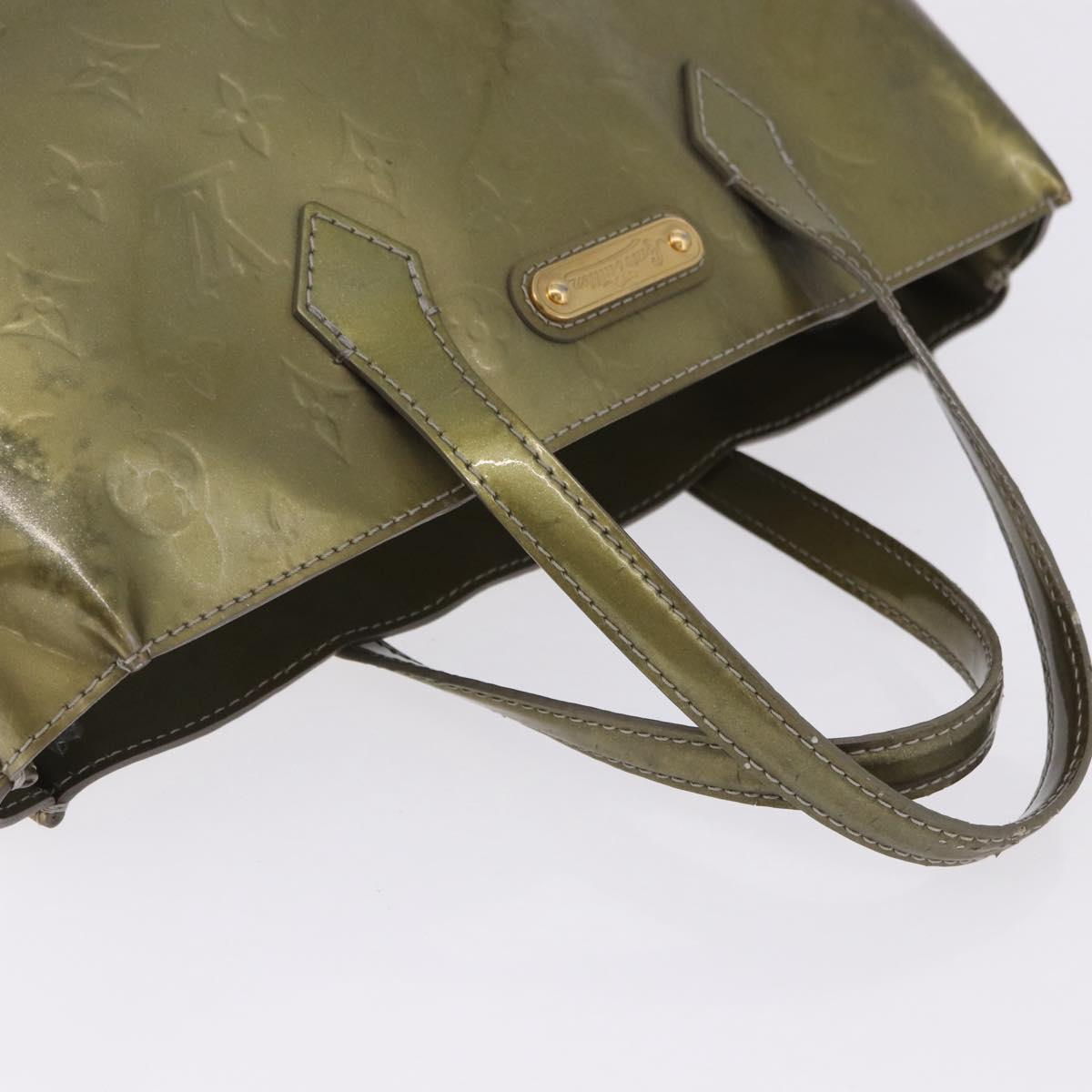 LOUIS VUITTON Monogram Vernis Wilshire PM Bag Gris Art Deco M91627 Auth 197033