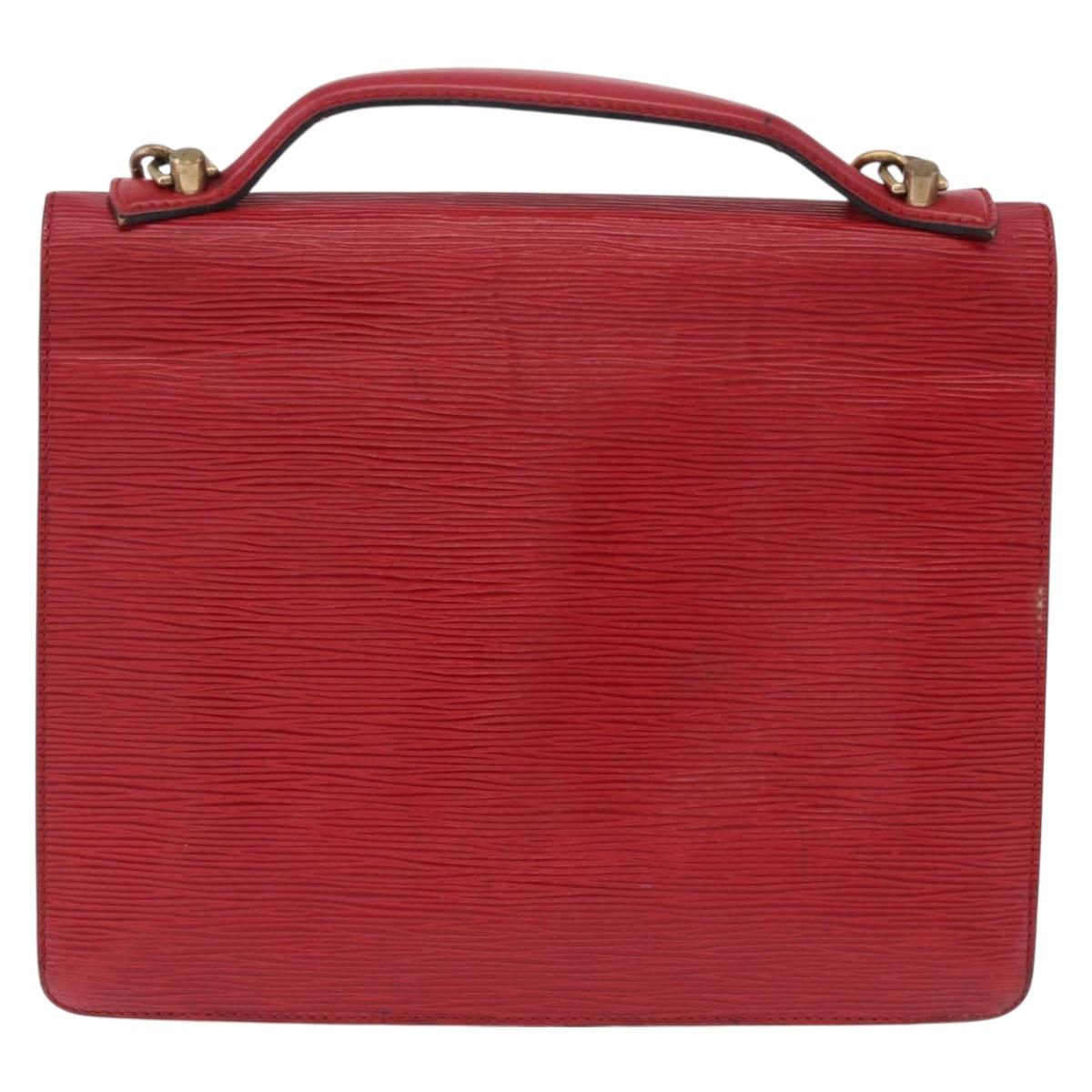 LOUIS VUITTON Epi Monceau 28 Hand Bag Red M40783 LV Auth 197039