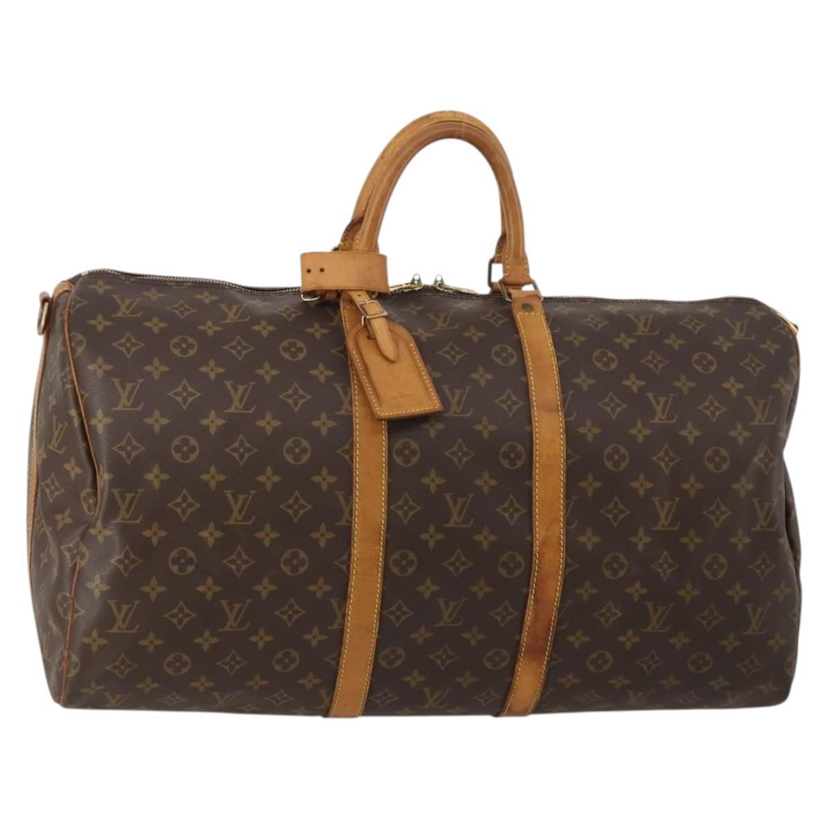 LOUIS VUITTON Monogram Keepall Bandouliere 50 Boston Bag M41416 LV Auth 197044