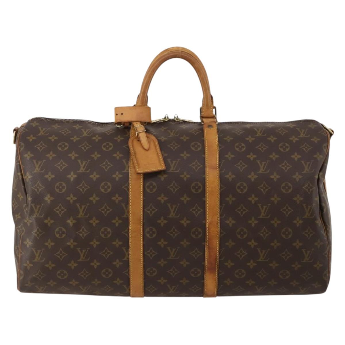 LOUIS VUITTON Monogram Keepall Bandouliere 50 Boston Bag M41416 LV Auth 197044