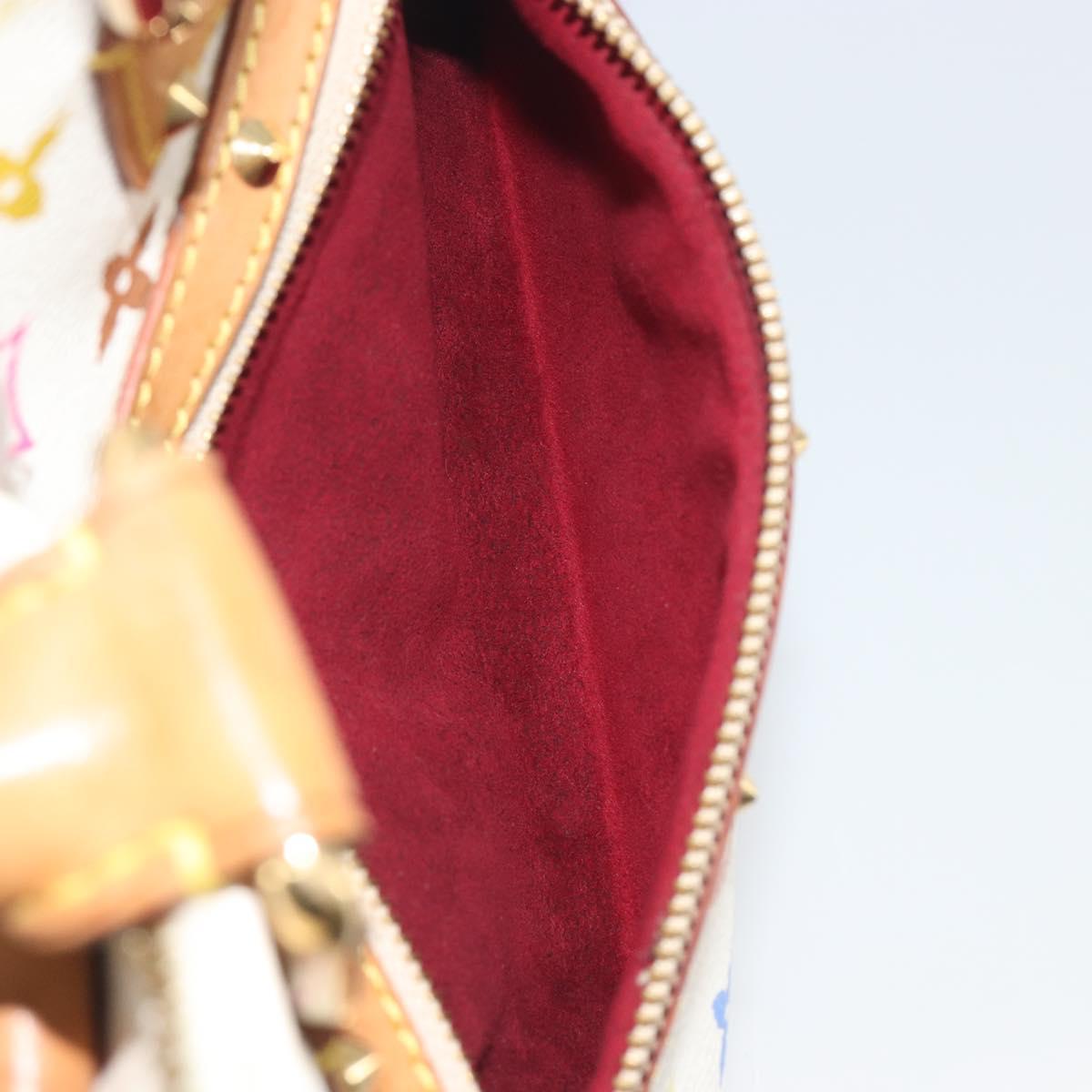 LOUIS VUITTON Monogram Multicolor Alma Hand Bag White M92647 LV Auth 197046A