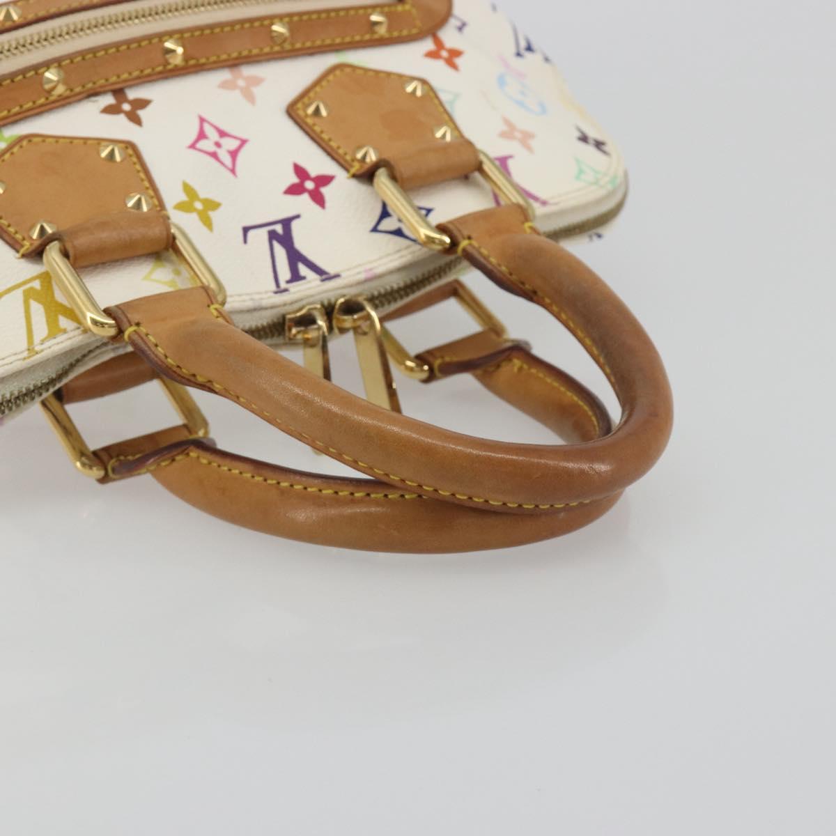 LOUIS VUITTON Monogram Multicolor Alma Hand Bag White M92647 LV Auth 197046A