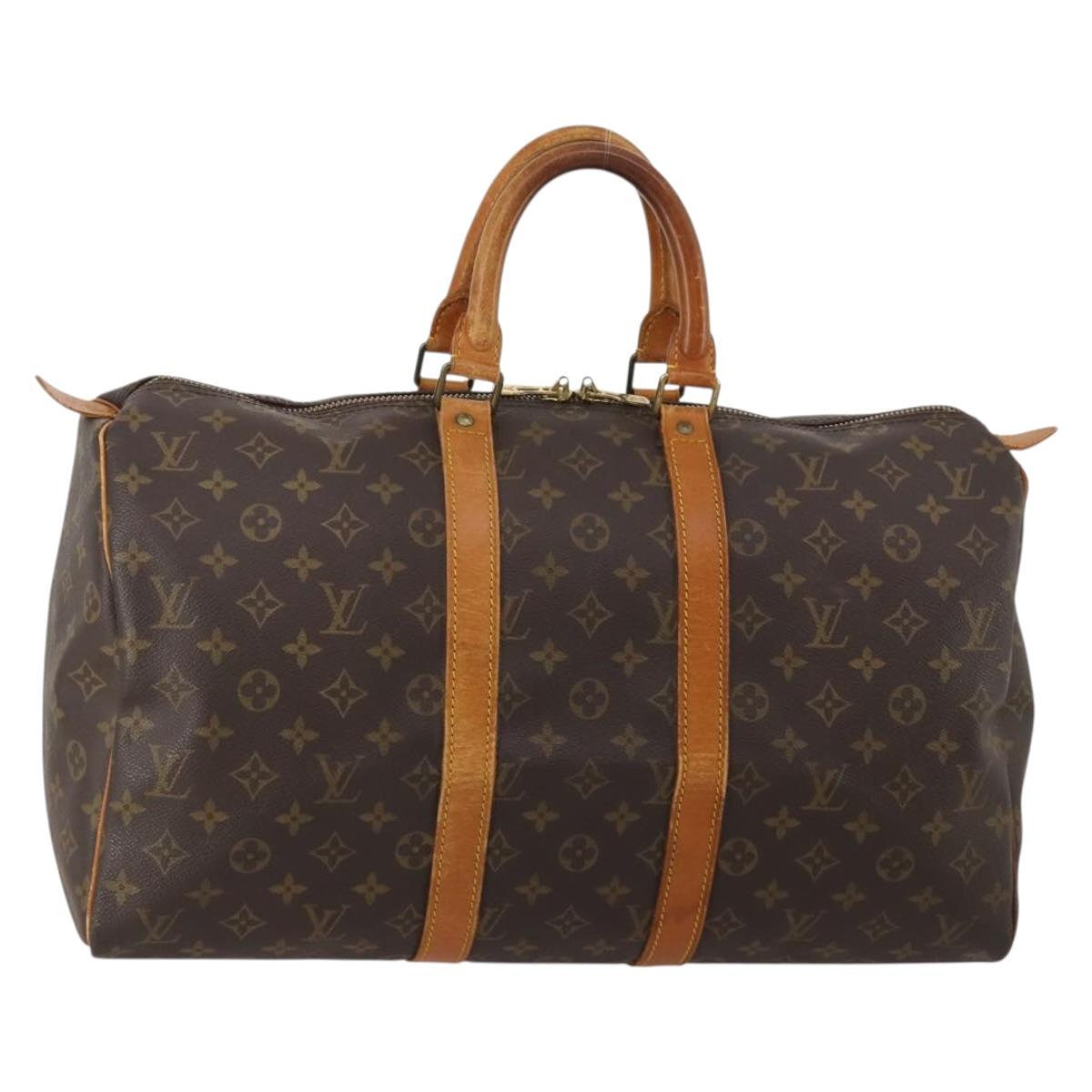 LOUIS VUITTON Monogram Keepall 45 Boston Bag M41428 LV Auth 197047