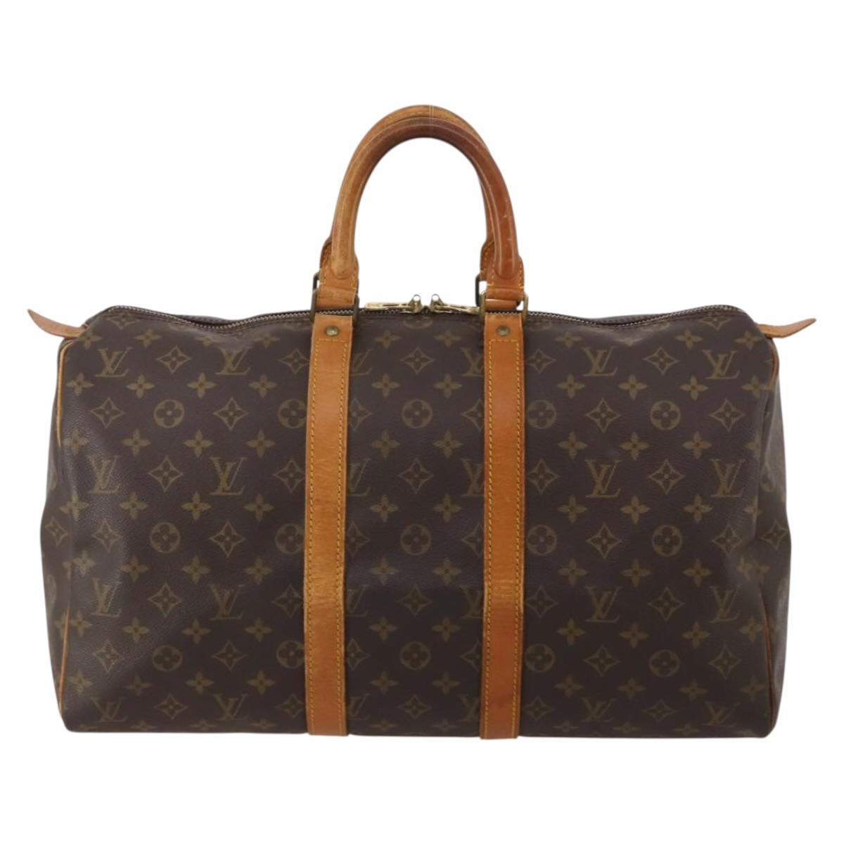 LOUIS VUITTON Monogram Keepall 45 Boston Bag M41428 LV Auth 197047