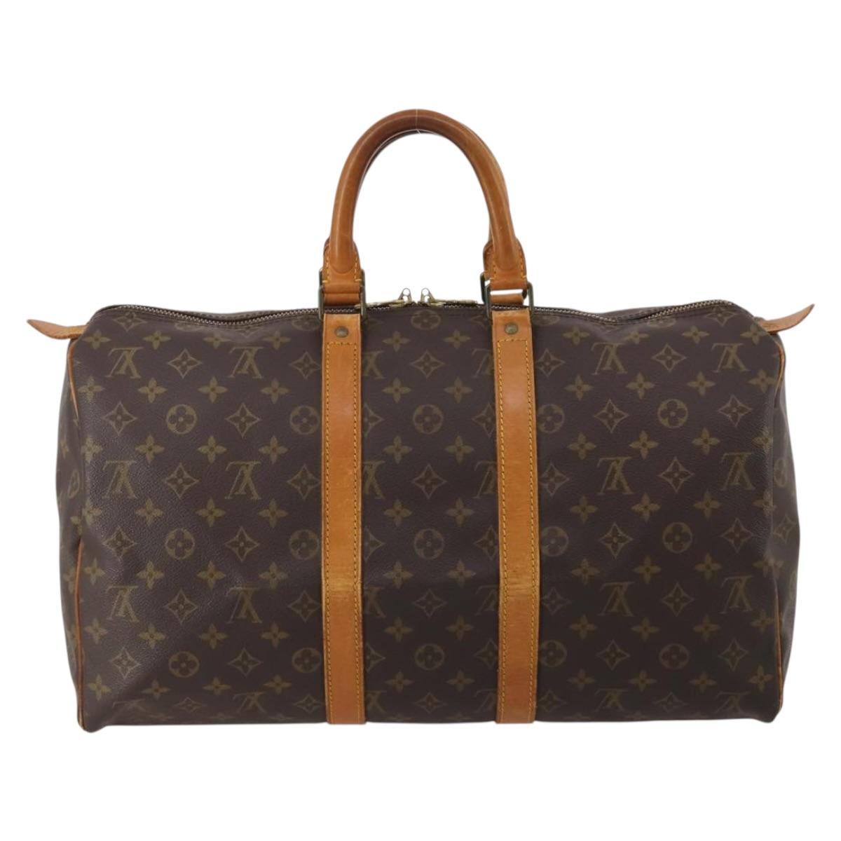 LOUIS VUITTON Monogram Keepall 45 Boston Bag M41428 LV Auth 197047