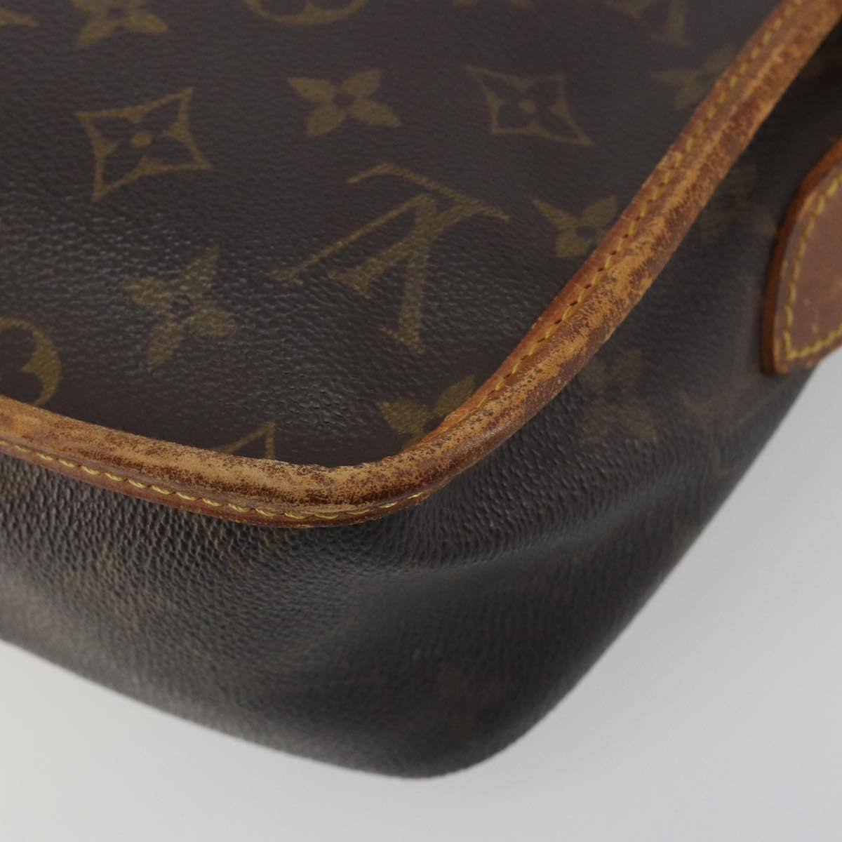 LOUIS VUITTON Monogram Gibeciere MM Shoulder Bag M42247 LV Auth 197052