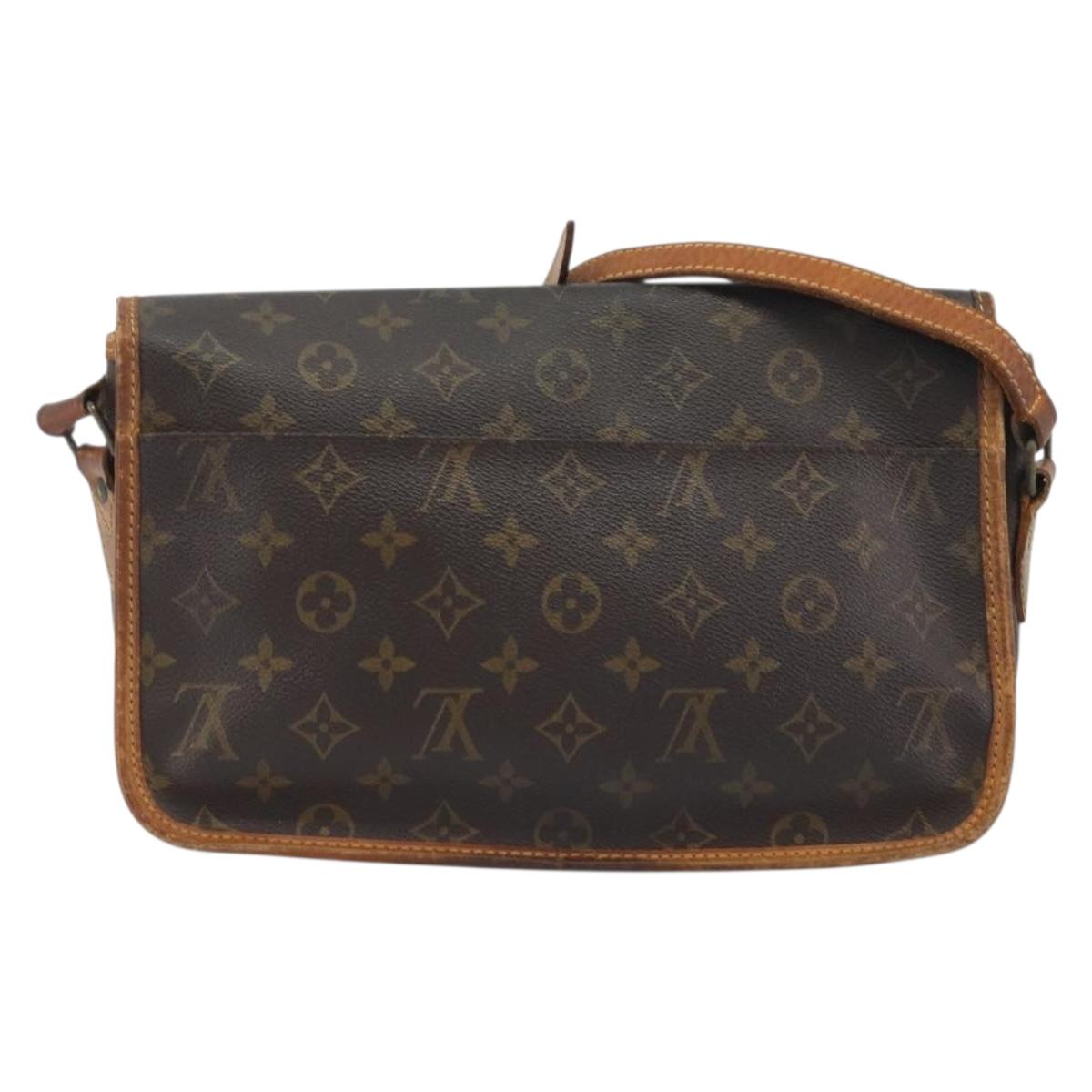 LOUIS VUITTON Monogram Gibeciere MM Shoulder Bag M42247 LV Auth 197052