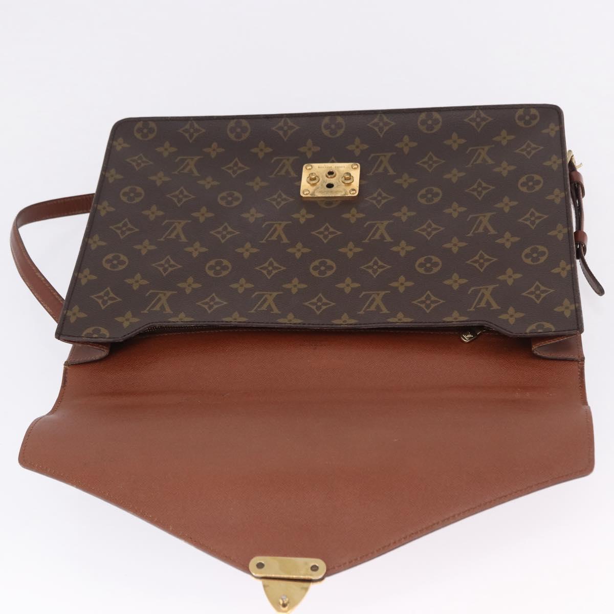 LOUIS VUITTON Monogram Porte Documents Bandouliere Bag M53338 LV Auth 197053