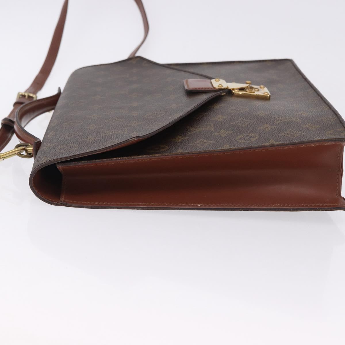 LOUIS VUITTON Monogram Porte Documents Bandouliere Bag M53338 LV Auth 197053