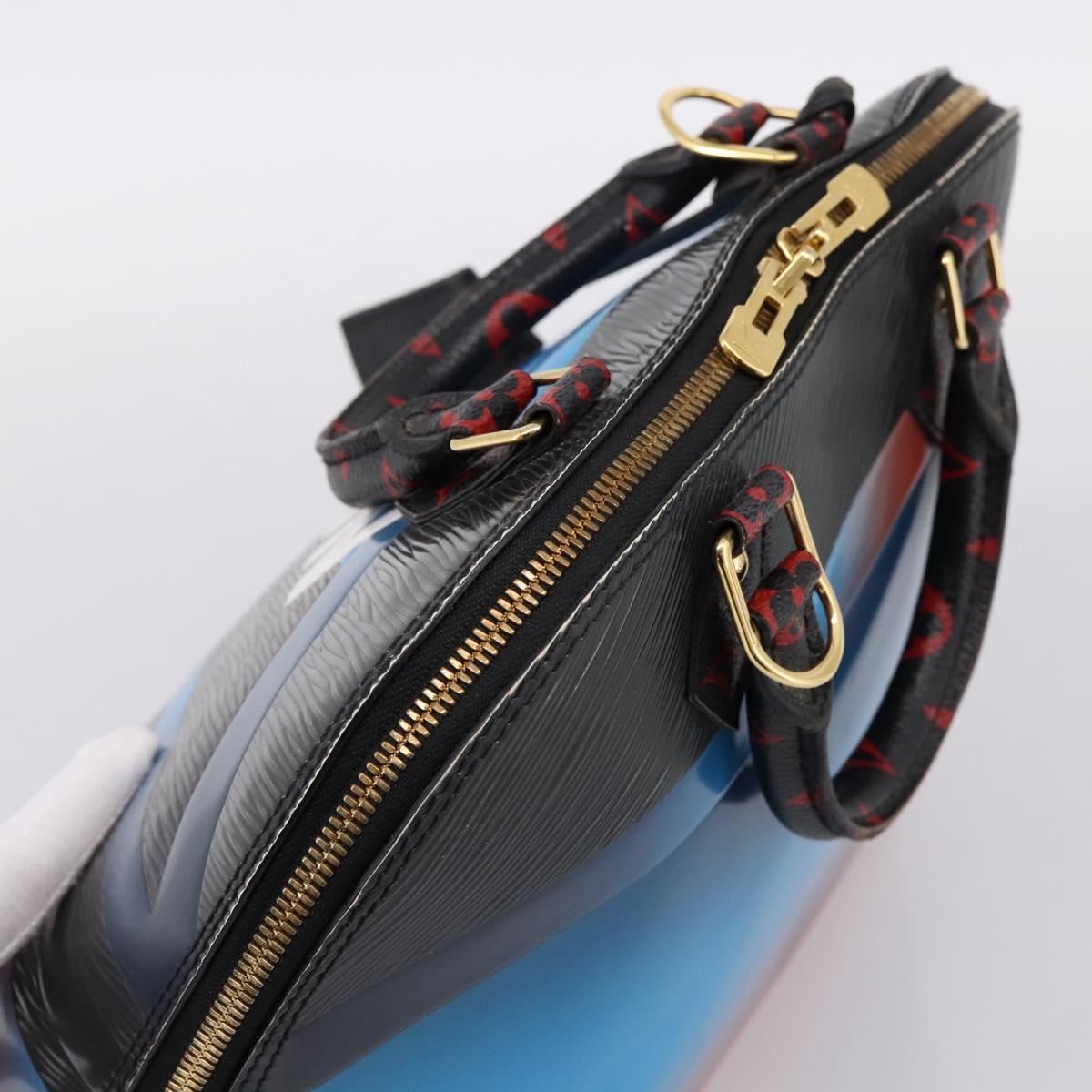 LOUIS VUITTON Race Line Alma PM Hand Bag Black Blue Red M50646 LV Auth 197100A