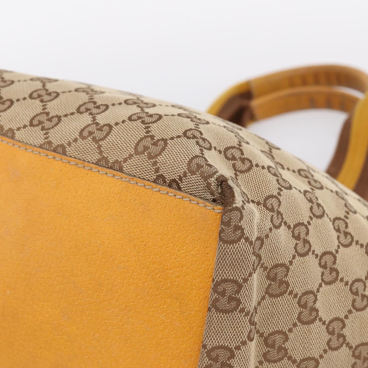 GUCCI GG Canvas Sherry Line Tote Bag Beige 131230 Auth 197106