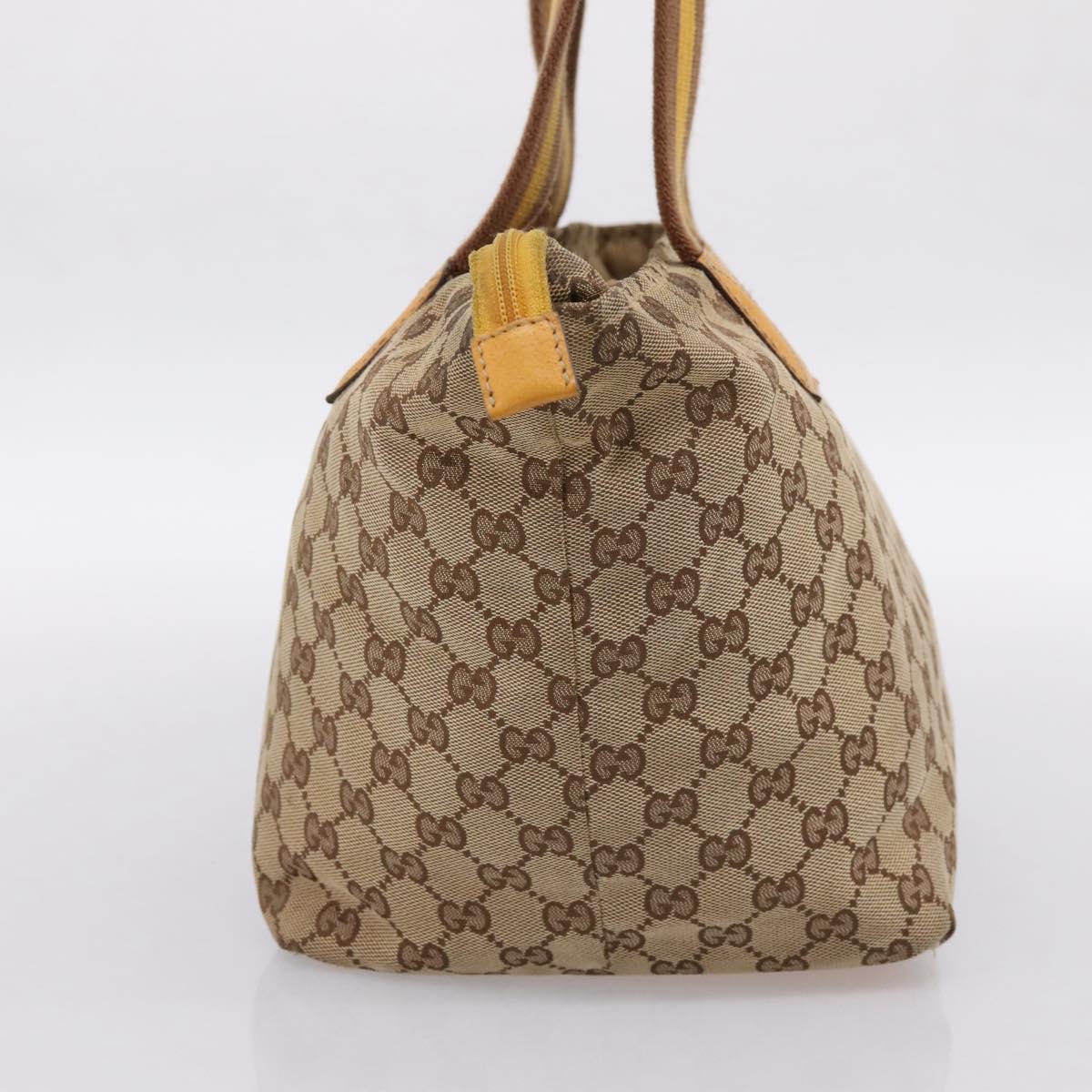 GUCCI GG Canvas Sherry Line Tote Bag Beige 131230 Auth 197106
