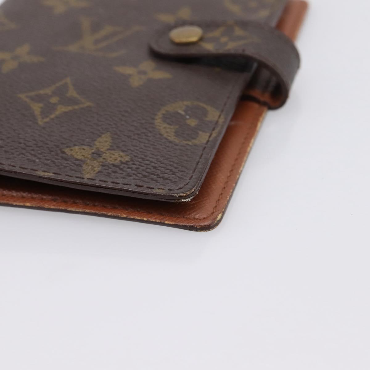 LOUIS VUITTON Monogram Agenda PM Day Planner Cover R20005 LV Auth 197115