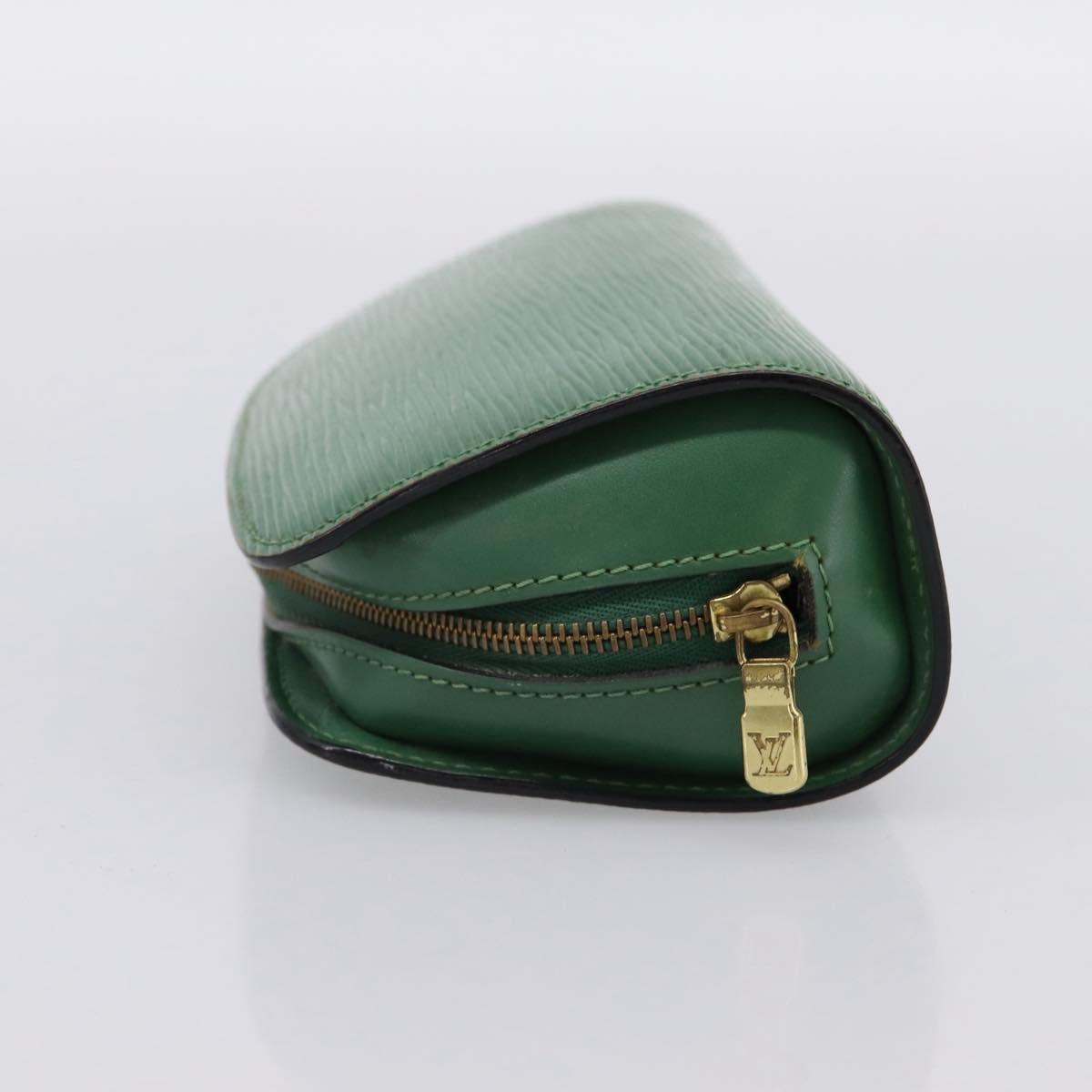 LOUIS VUITTON Epi Dauphine PM Cosmetic Pouch Green M48444 LV Auth 197119
