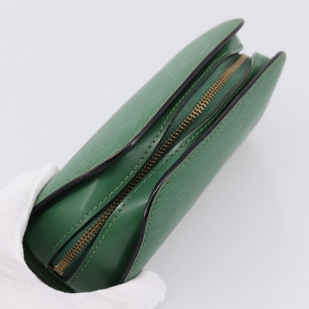 LOUIS VUITTON Epi Dauphine PM Cosmetic Pouch Green M48444 LV Auth 197119