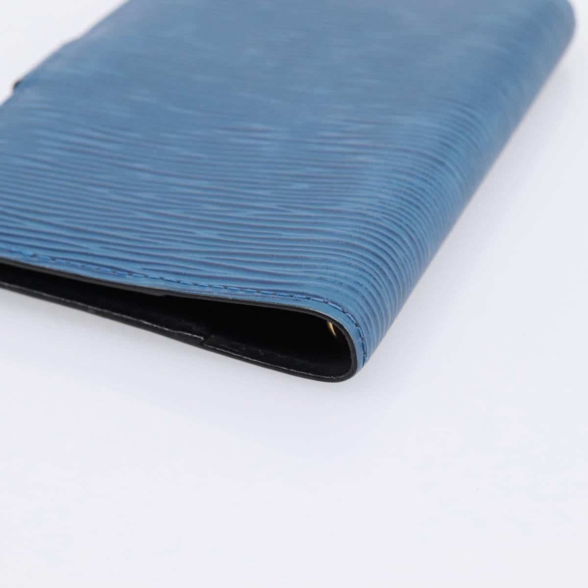LOUIS VUITTON Epi Agenda PM Day Planner Cover Blue R20055 LV Auth 197120