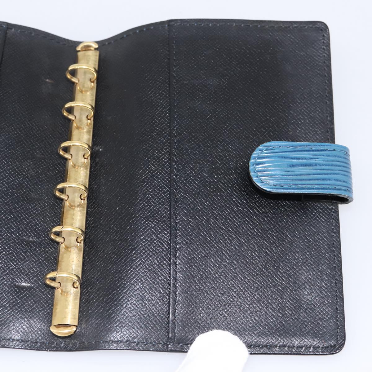 LOUIS VUITTON Epi Agenda PM Day Planner Cover Blue R20055 LV Auth 197120