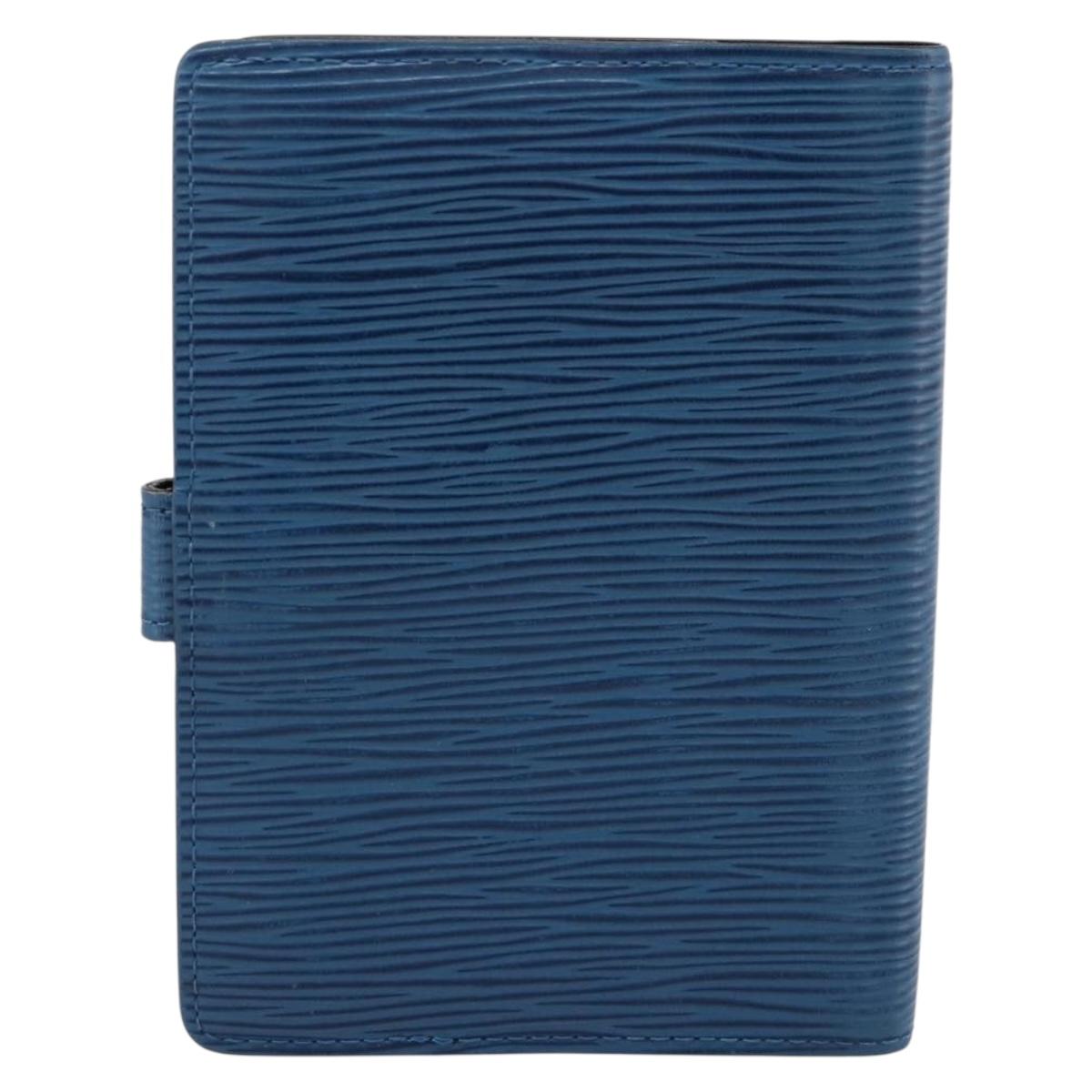 LOUIS VUITTON Epi Agenda PM Day Planner Cover Blue R20055 LV Auth 197120