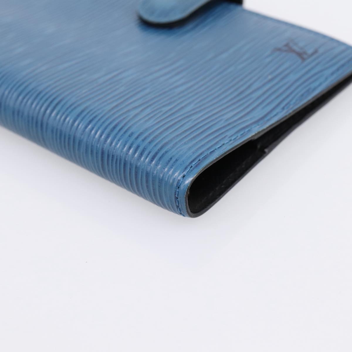 LOUIS VUITTON Epi Agenda PM Day Planner Cover Blue R20055 LV Auth 197120