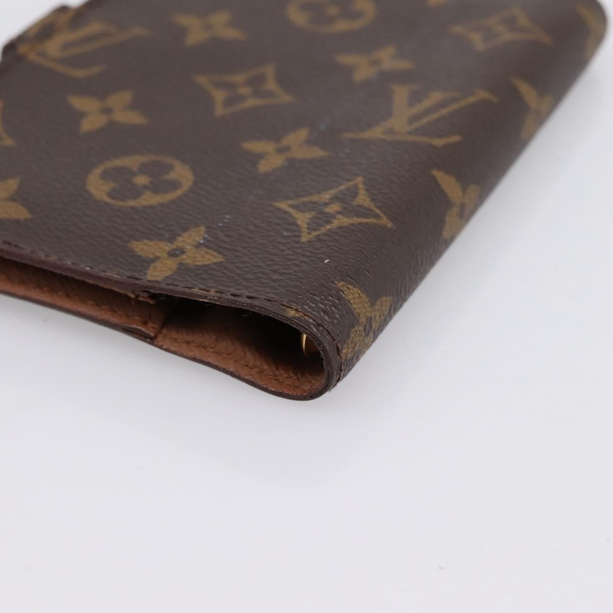 LOUIS VUITTON Monogram Agenda PM Day Planner Cover R20005 LV Auth 197122