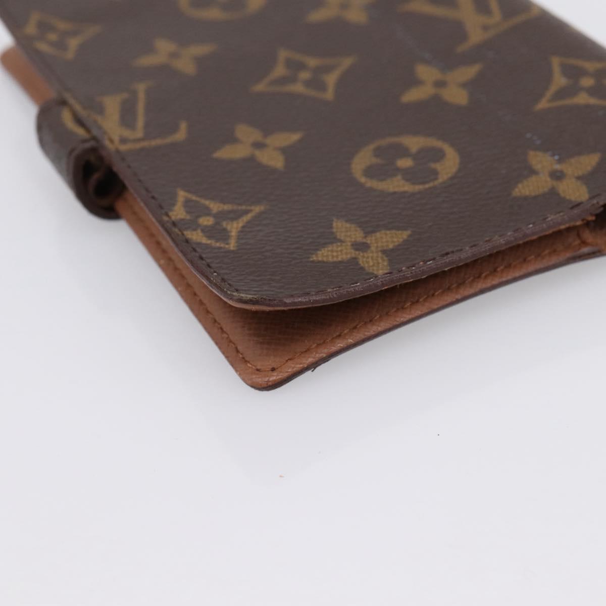 LOUIS VUITTON Monogram Agenda PM Day Planner Cover R20005 LV Auth 197122