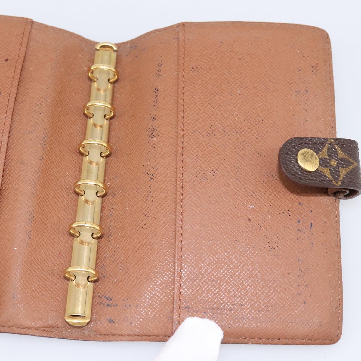 LOUIS VUITTON Monogram Agenda PM Day Planner Cover R20005 LV Auth 197122