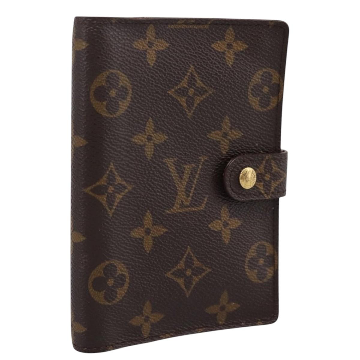 LOUIS VUITTON Monogram Agenda PM Day Planner Cover R20005 LV Auth 197122