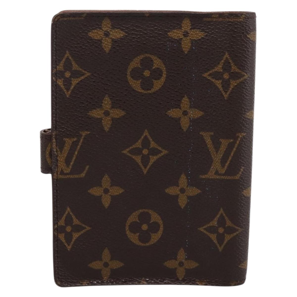 LOUIS VUITTON Monogram Agenda PM Day Planner Cover R20005 LV Auth 197122