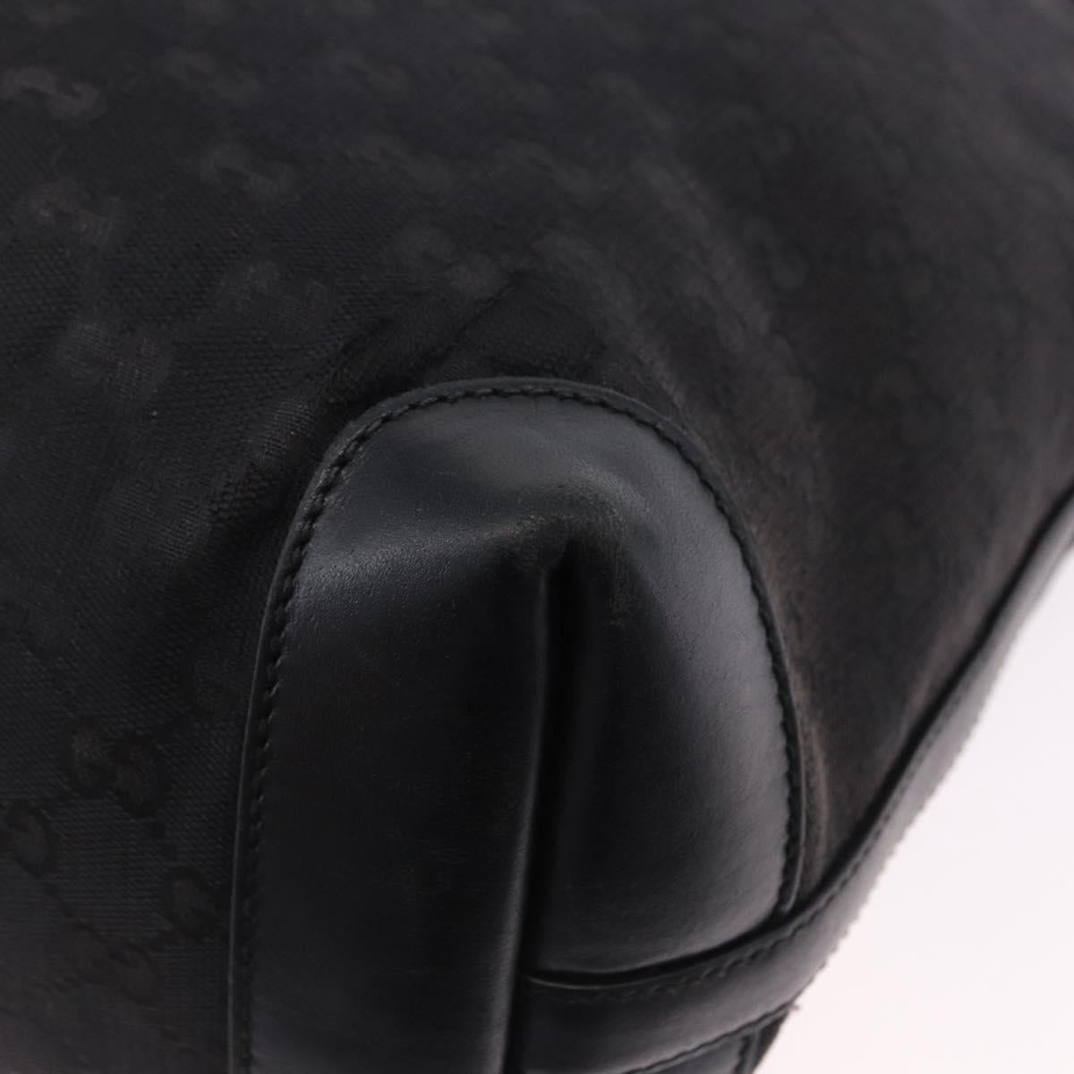GUCCI Tote Bag GG Canvas Black Gold 247209 Auth 197124