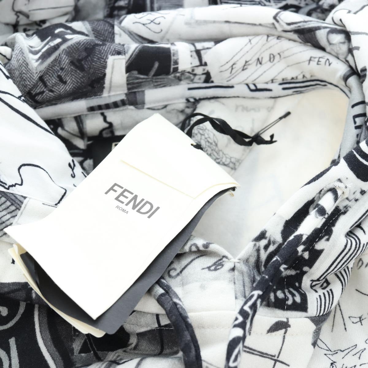 FENDI Hoody cotton XS White Auth 197126M