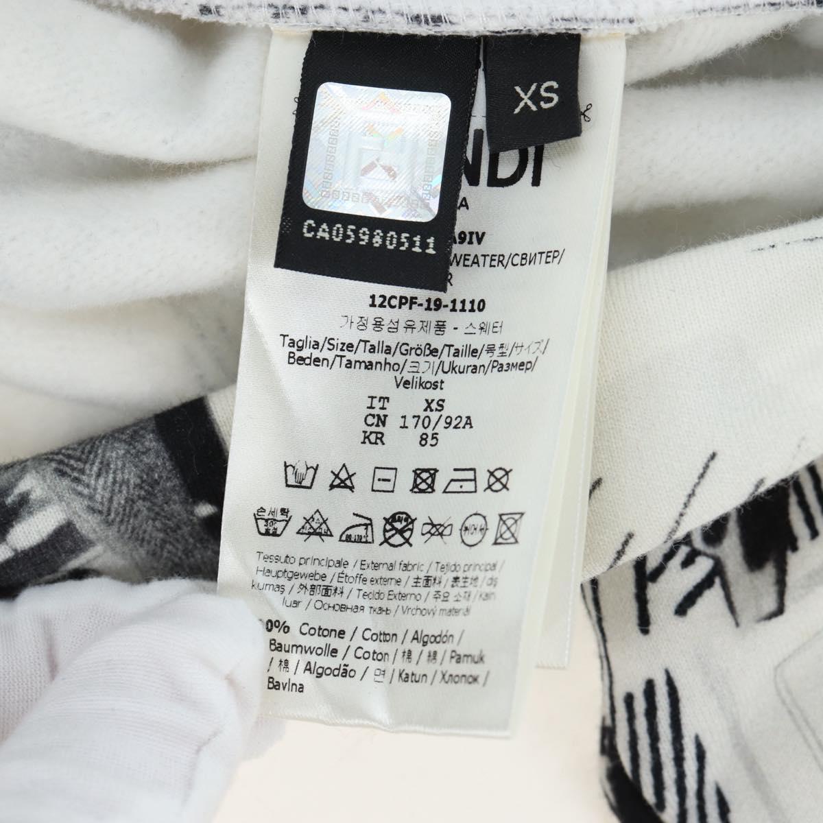 FENDI Hoody cotton XS White Auth 197126M
