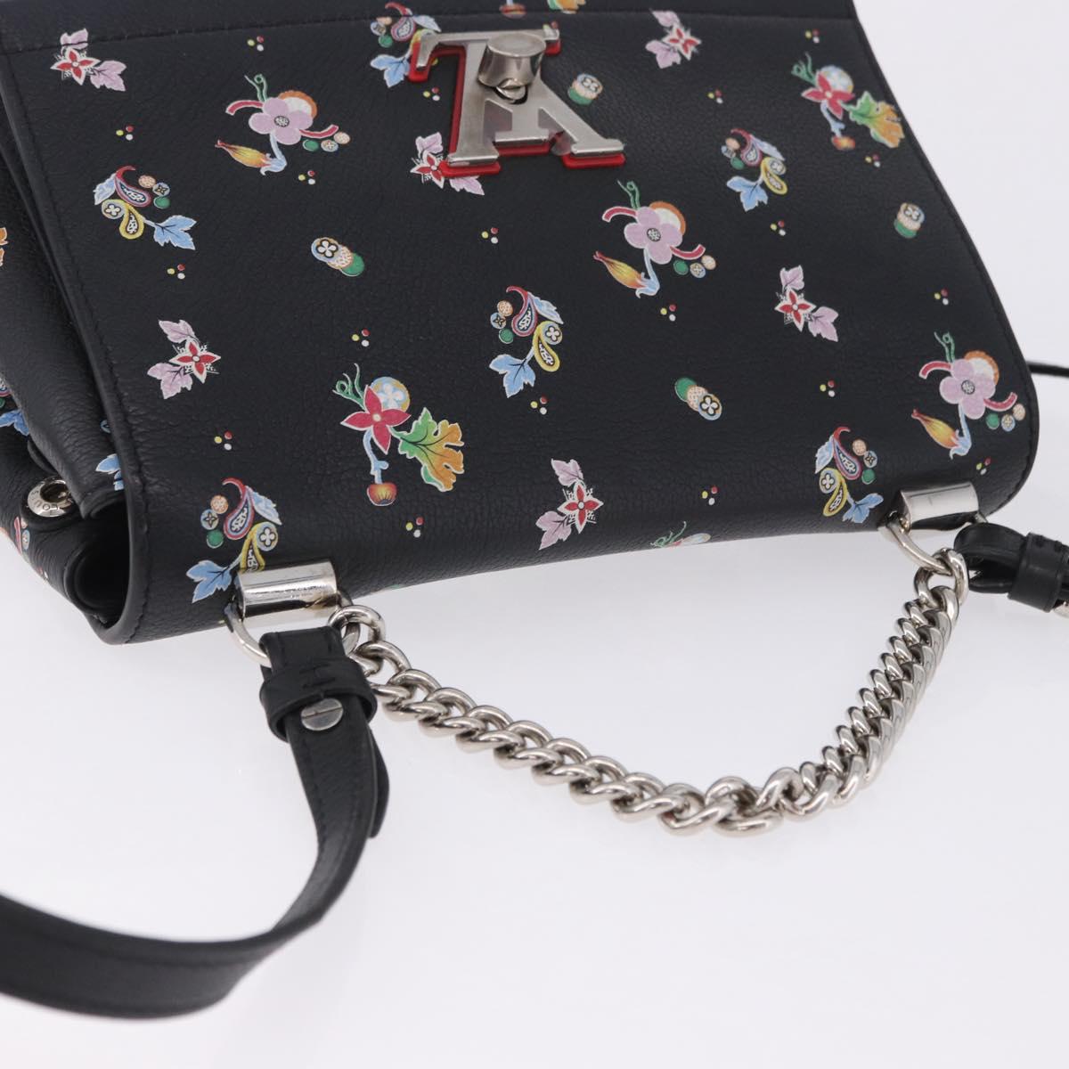 LOUIS VUITTON Rock Me II BB Shoulder Bag Calf leather Black LV Auth 197135V