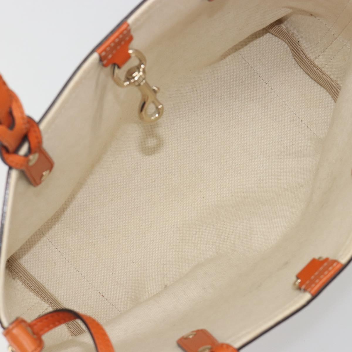 GUCCI Diamante Tote Bag Canvas Beige Silver 269878 Auth 197138