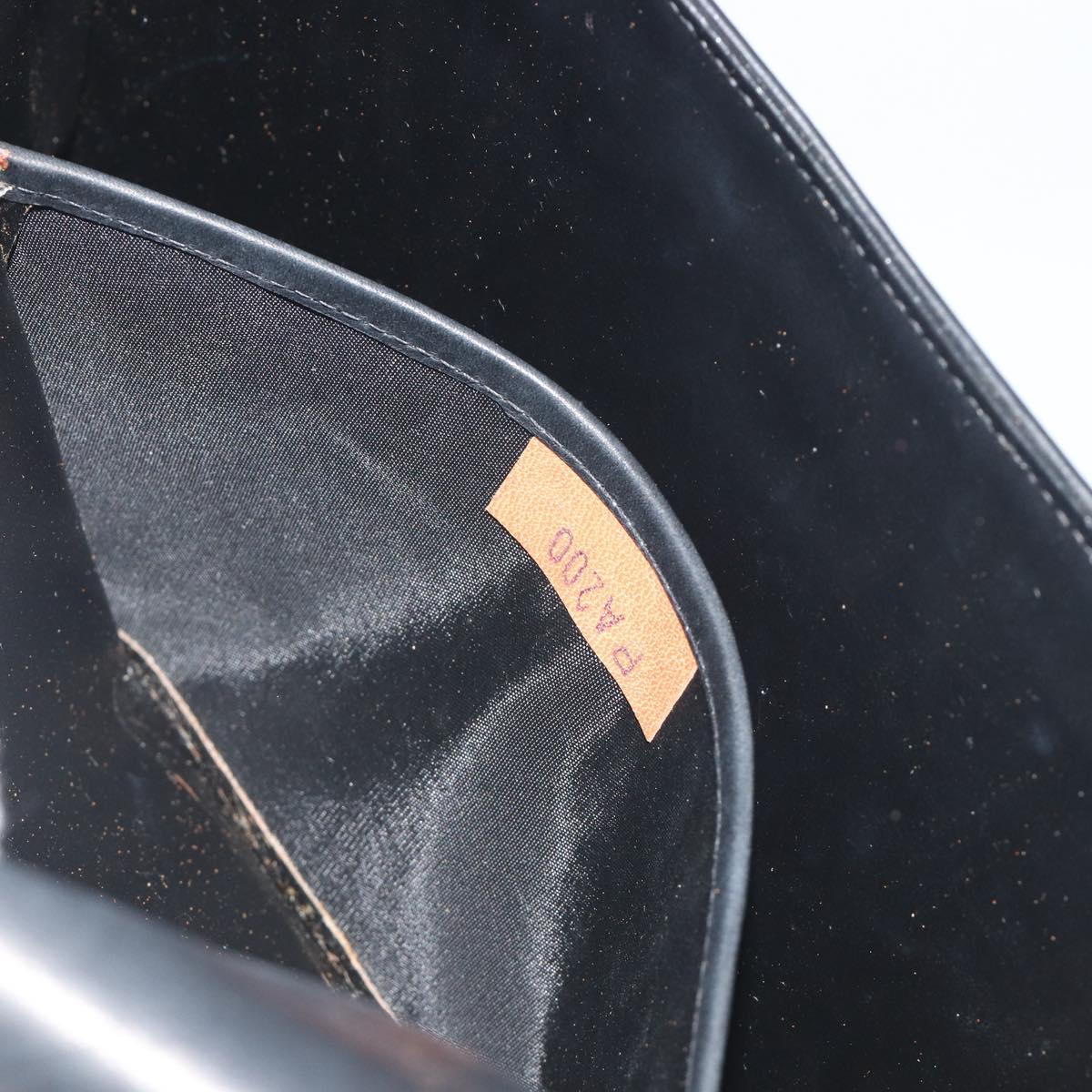 Salvatore Ferragamo Shoulder Bag Leather Black Gold Auth 197141