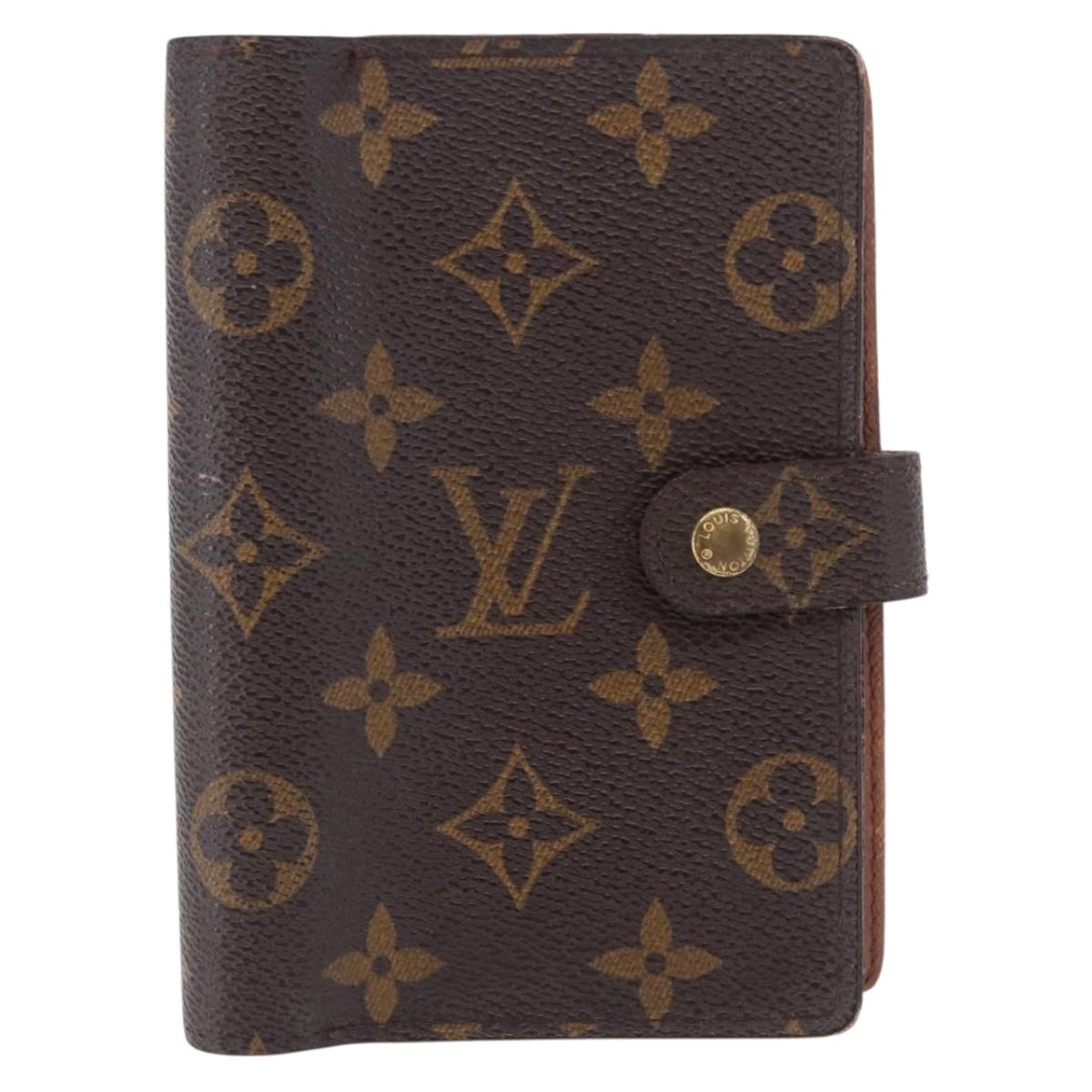 LOUIS VUITTON Monogram Agenda PM Day Planner Cover R20005 LV Auth 197145