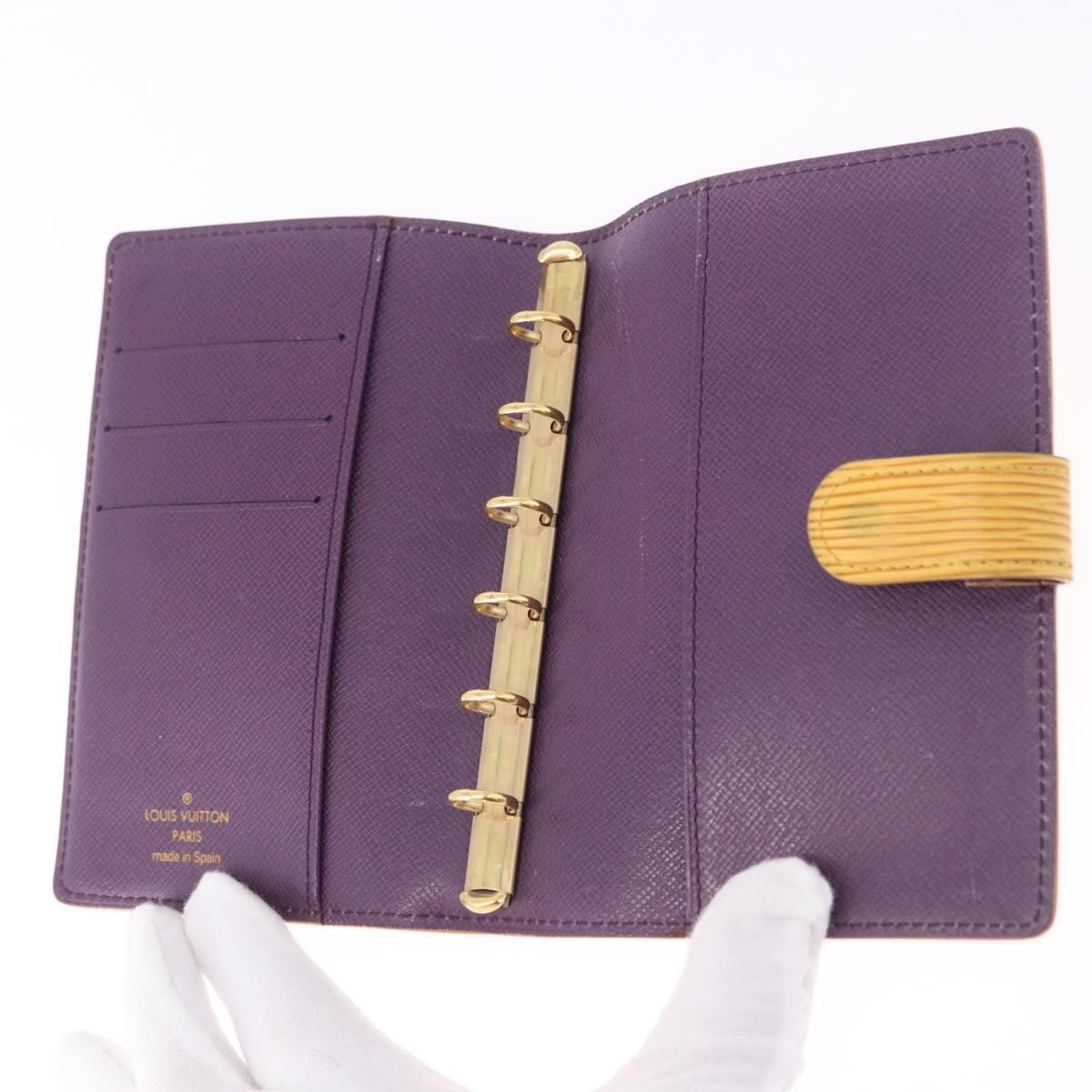 LOUIS VUITTON Epi Agenda PM Day Planner Cover Yellow R20059 LV Auth 197146