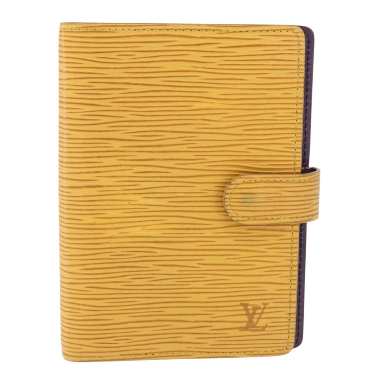 LOUIS VUITTON Epi Agenda PM Day Planner Cover Yellow R20059 LV Auth 197146