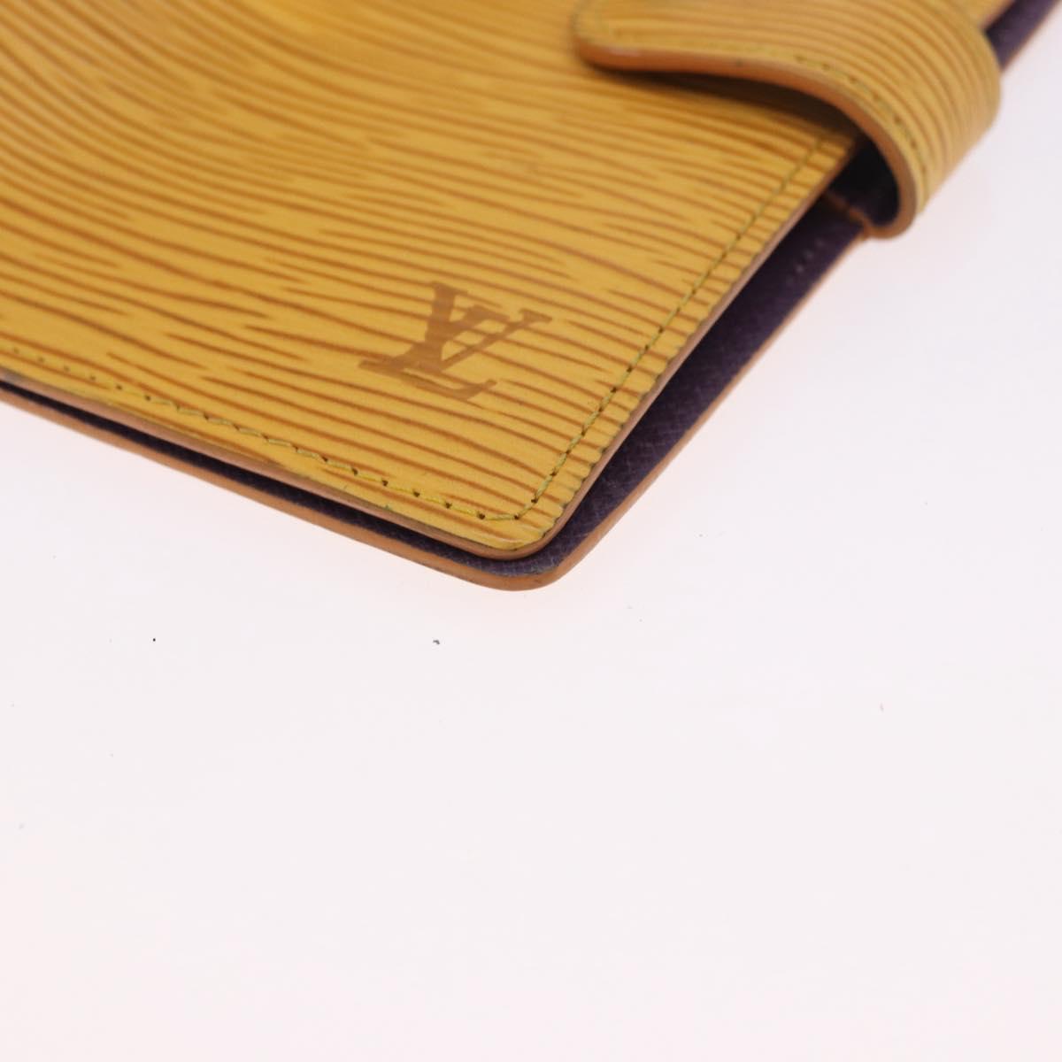 LOUIS VUITTON Epi Agenda PM Day Planner Cover Yellow R20059 LV Auth 197146