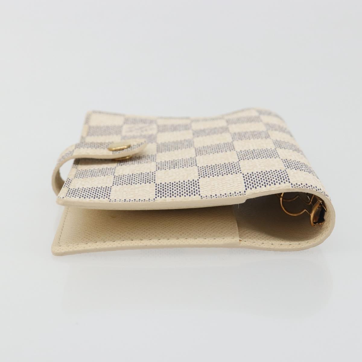 LOUIS VUITTON Damier Azur Agenda PM Day Planner Cover R20706 LV Auth 197147V