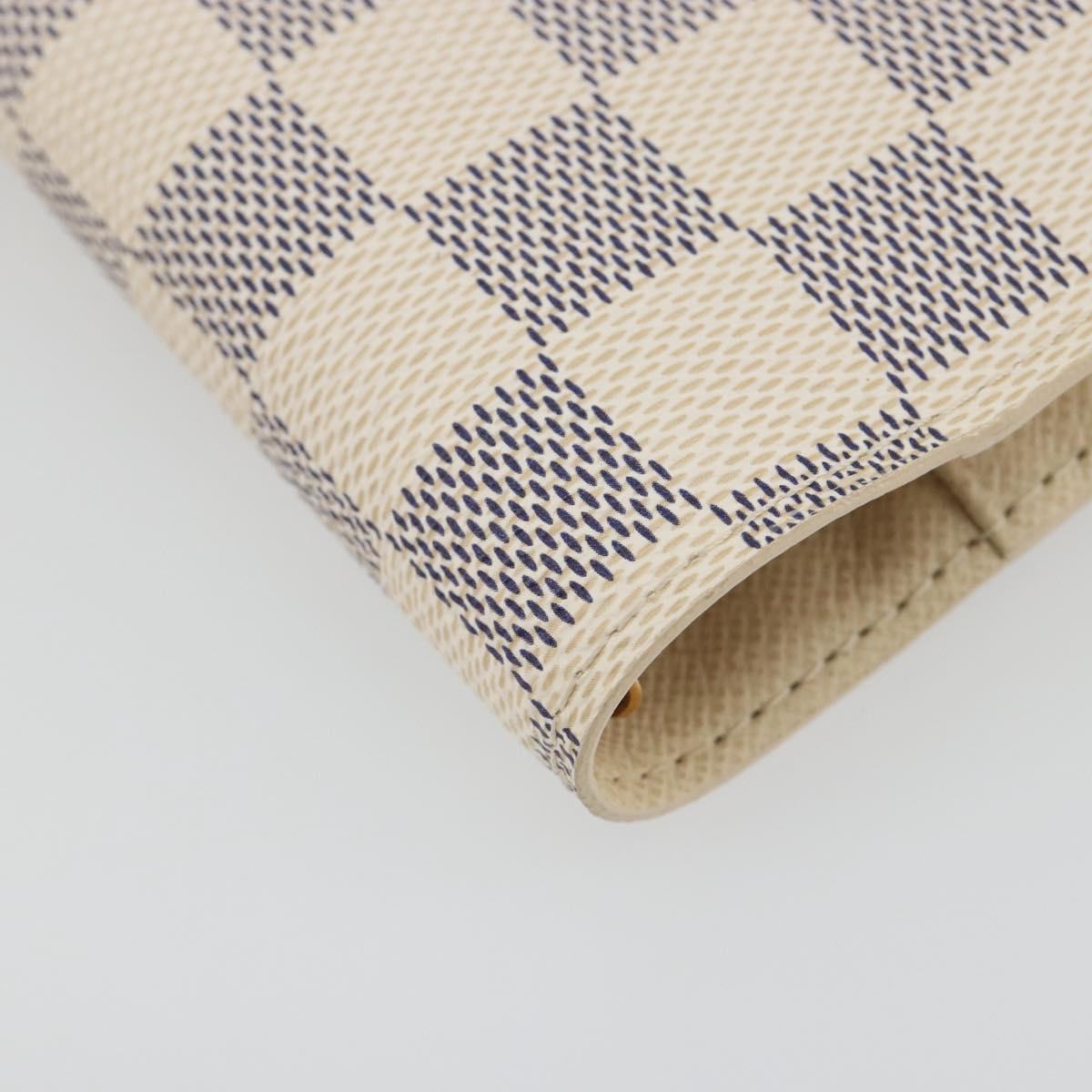 LOUIS VUITTON Damier Azur Agenda PM Day Planner Cover R20706 LV Auth 197147V