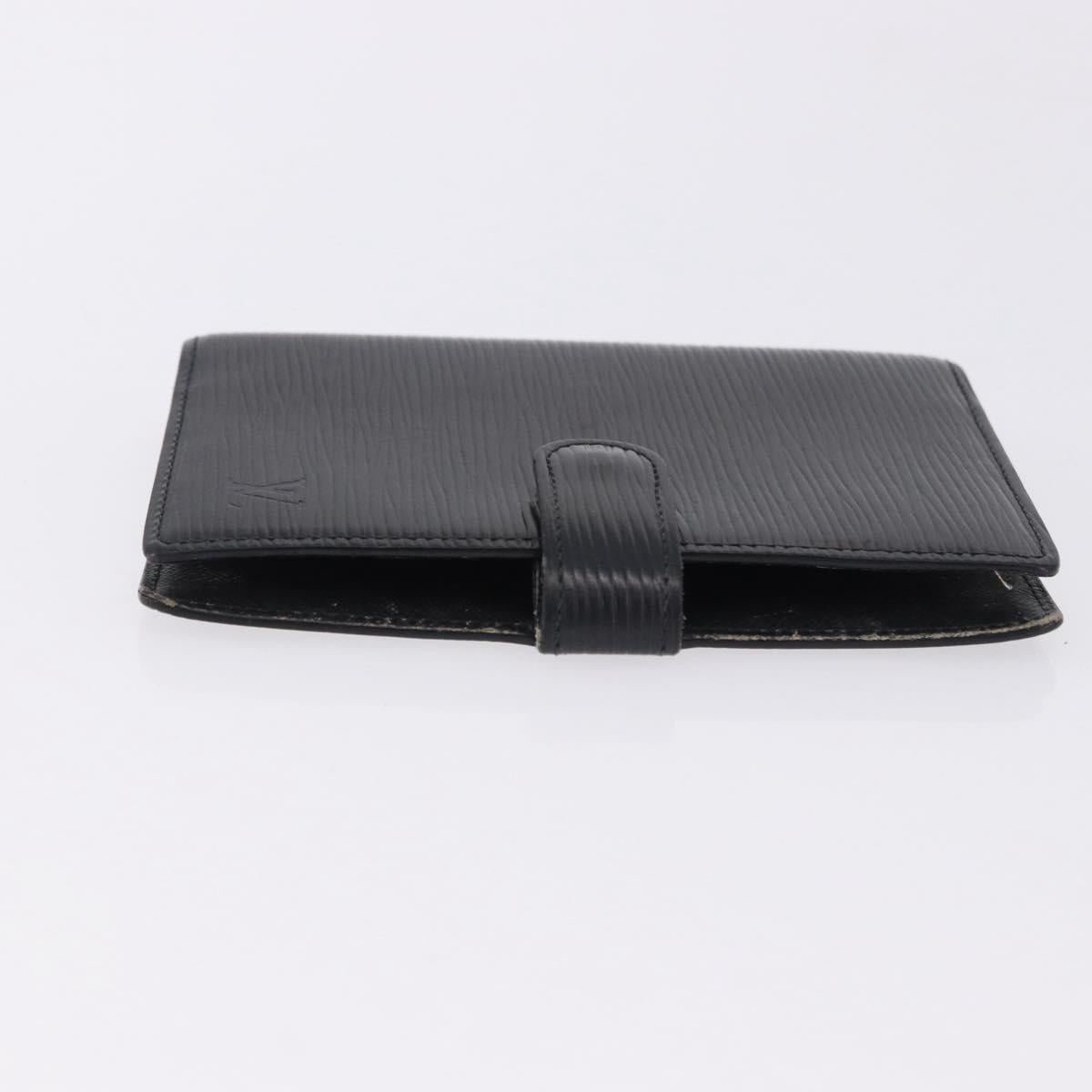 LOUIS VUITTON Epi Agenda PM Day Planner Cover Black R20092 LV Auth 197148