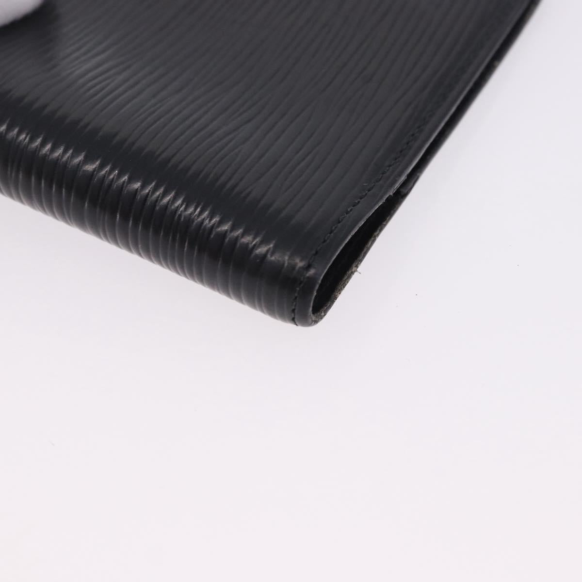 LOUIS VUITTON Epi Agenda PM Day Planner Cover Black R20092 LV Auth 197148