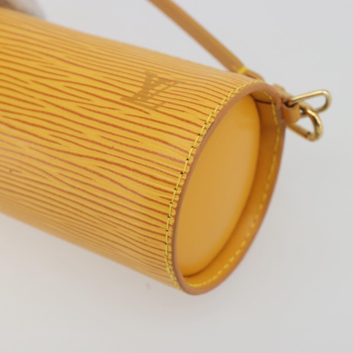 LOUIS VUITTON Epi Soufflot Pouch Yellow LV Auth 197149A