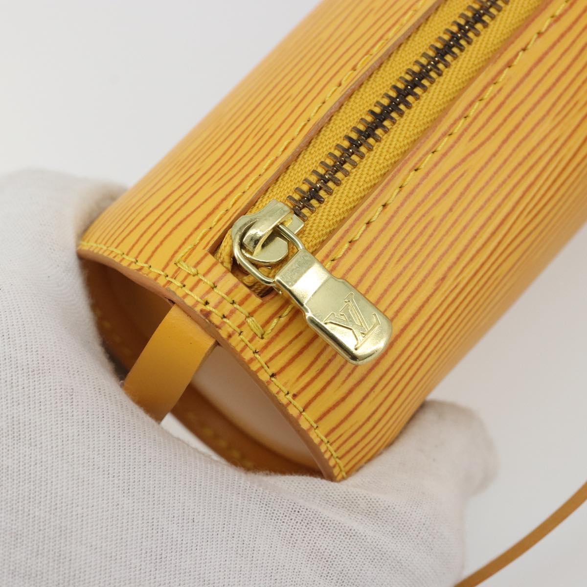 LOUIS VUITTON Epi Soufflot Pouch Yellow LV Auth 197149A