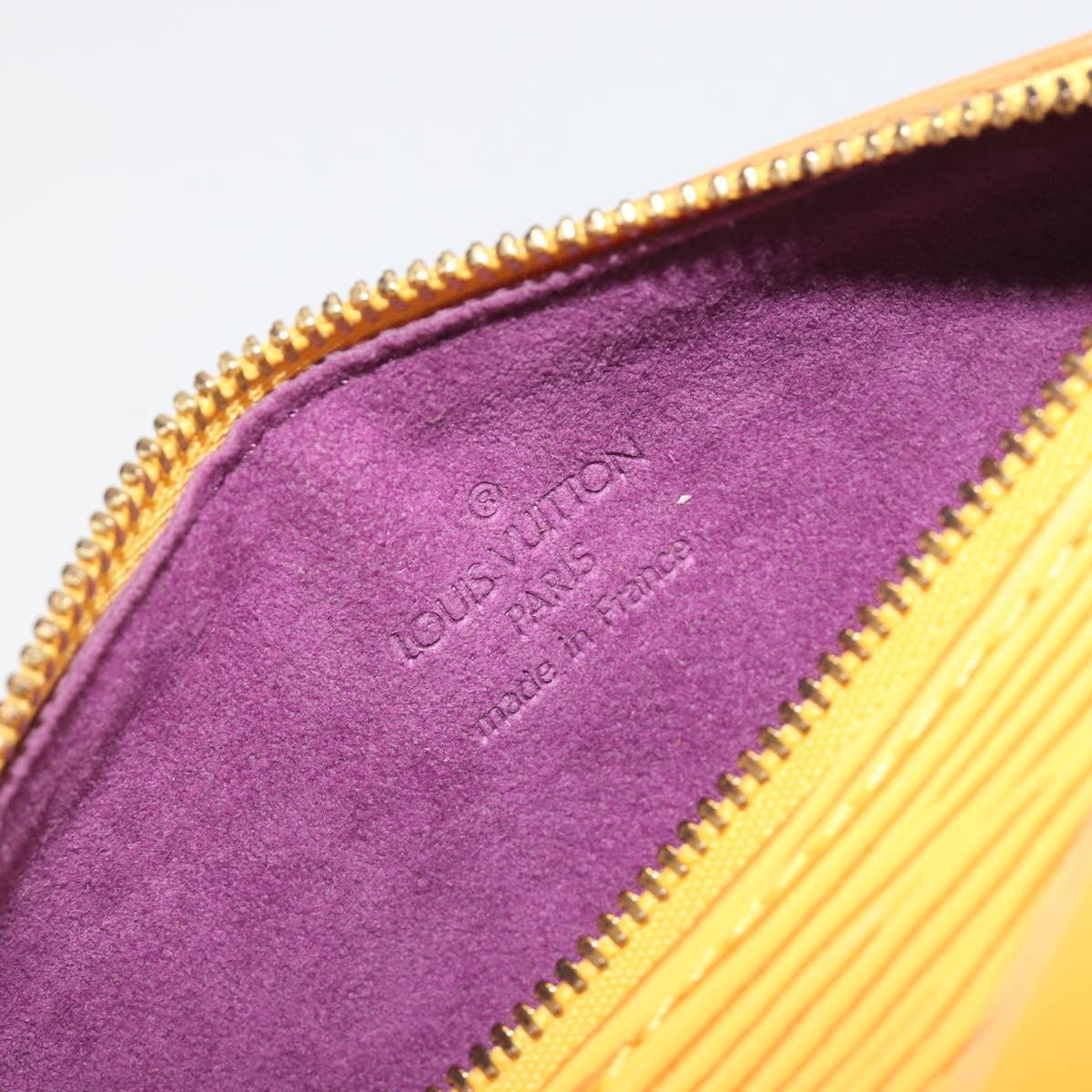 LOUIS VUITTON Epi Soufflot Pouch Yellow LV Auth 197149A